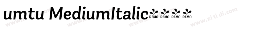 umtu MediumItalic字体转换